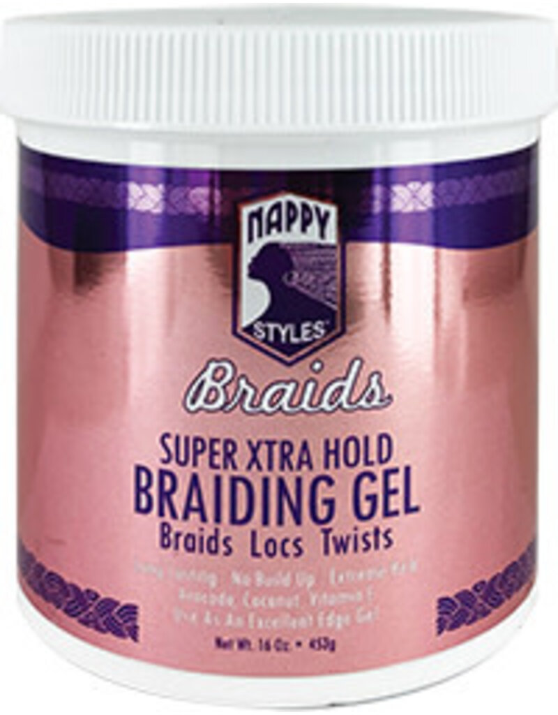 Nappy Nappy Styles Braids- Supr Xtra Hold Braiding Gel 16oz