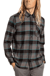 Caden Plaid Flannel - Black – Volcom Canada