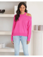 Pink Martini - Cold Shoulder Sweater