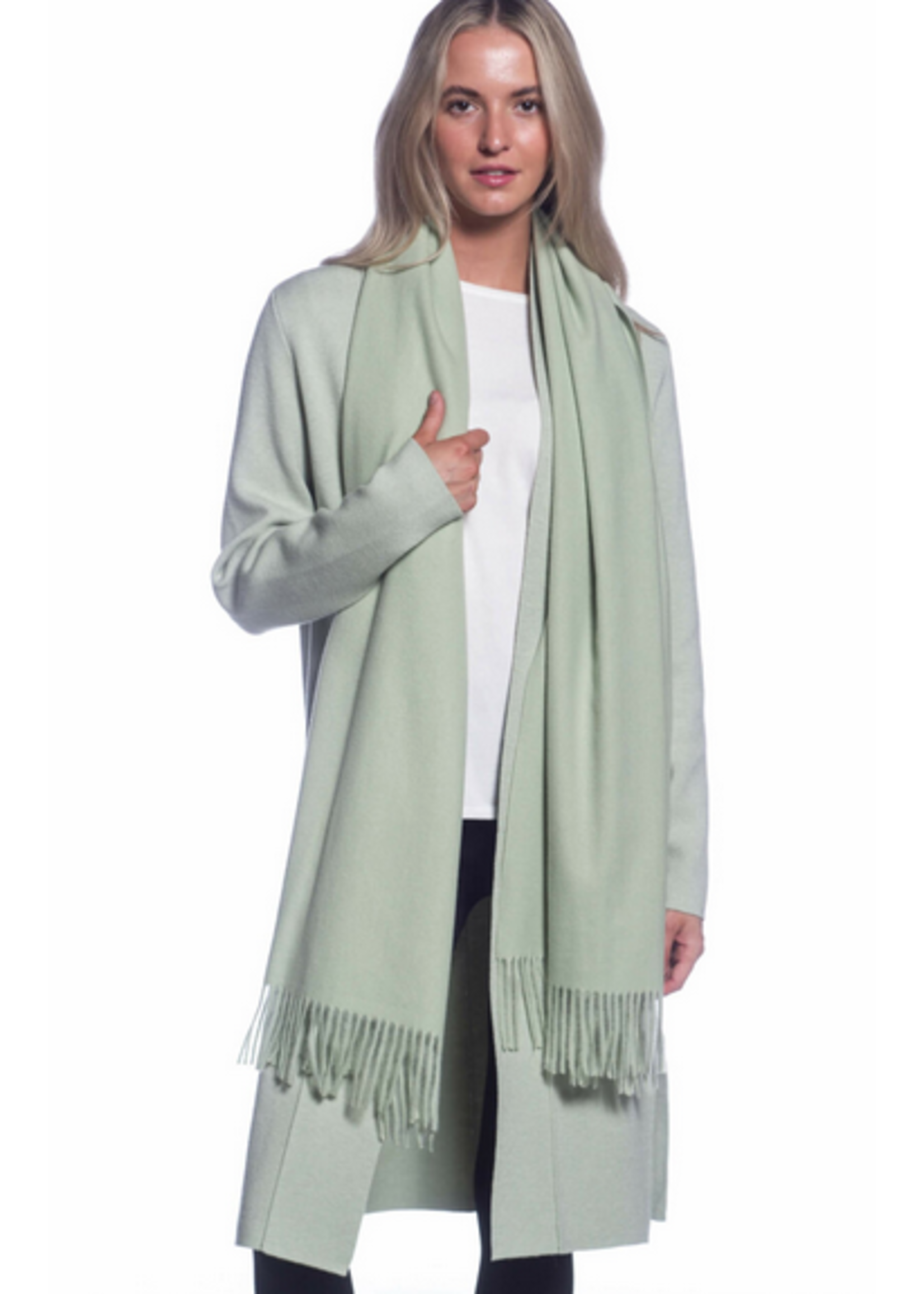 DKR - Faux Cashmere Scarf with Fringe