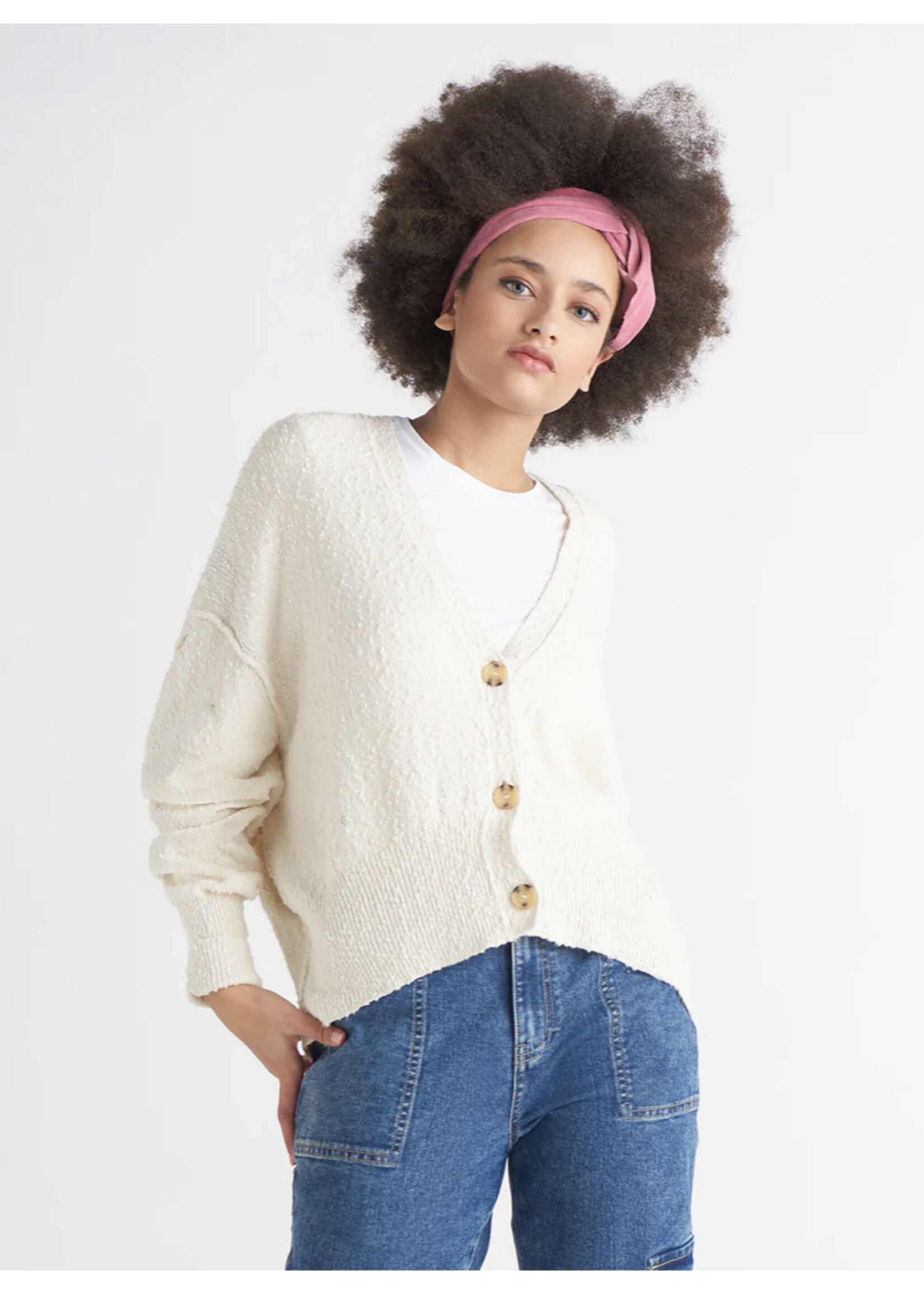 Dex Black & Cream Long Jacquard Pullover Sweater