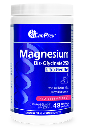 CanPrev Magnesium Bis-Glycinate Drink mix blueberry - 257g CanPrev Magnesium Bis-Glycinate Drink mix blueberry - 257g