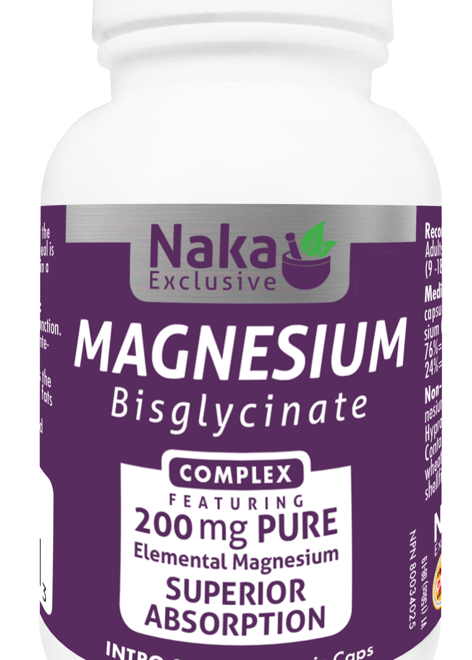 Naka Magnesium Bisglycinate complex 200mg - 50vcaps