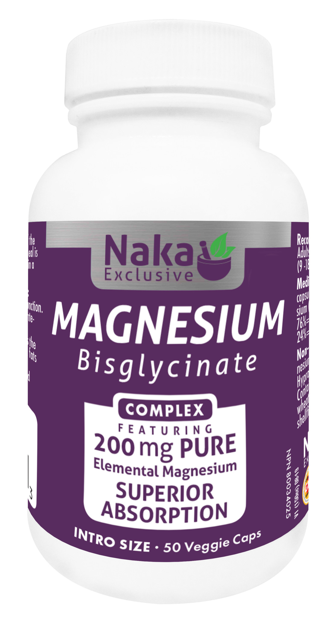 Naka Magnesium Bisglycinate complex 200mg - 50vcaps