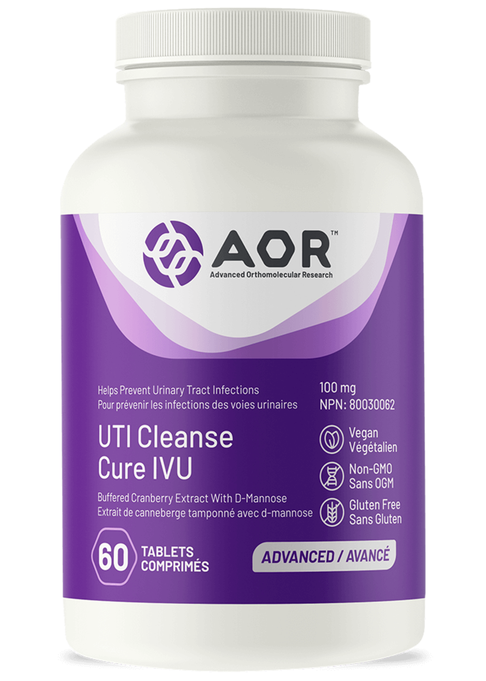 AOR UTI Cleanse w/D-Mannose - 60 tablets