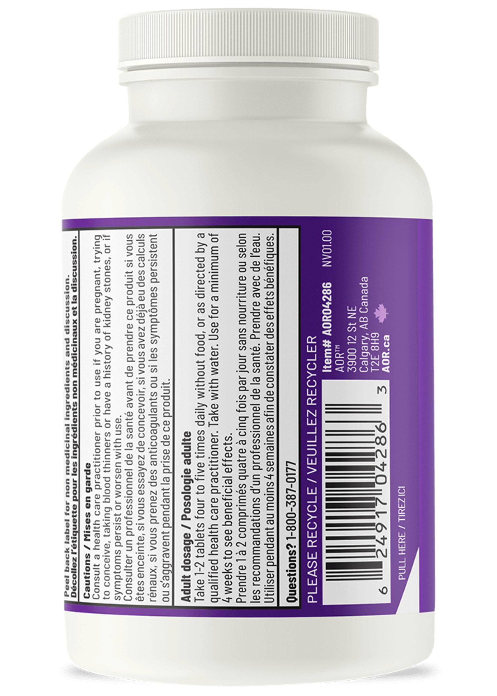 AOR UTI Cleanse w/D-Mannose - 120 tablets