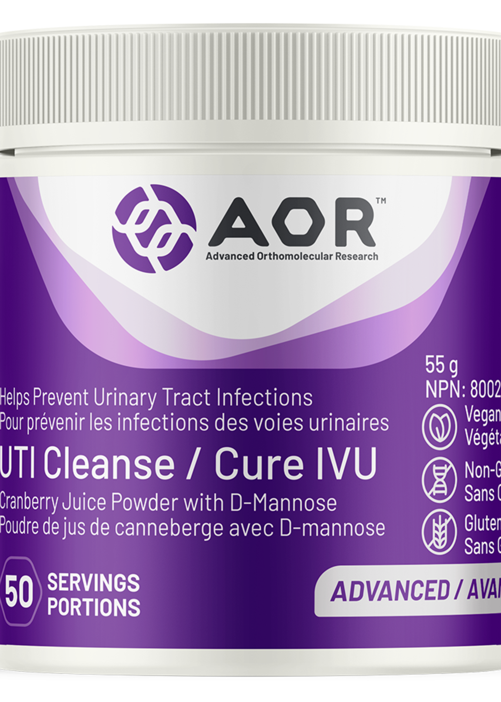 AOR UTI Cleanse w/D-Mannose 100 servings - 110 g