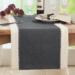 Whipstitch Banded Table Runner,  16 x 72"