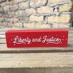 "Liberty & Justice" Tabletop Block