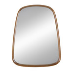 Wood Framed Rounded Rectangular Mirror