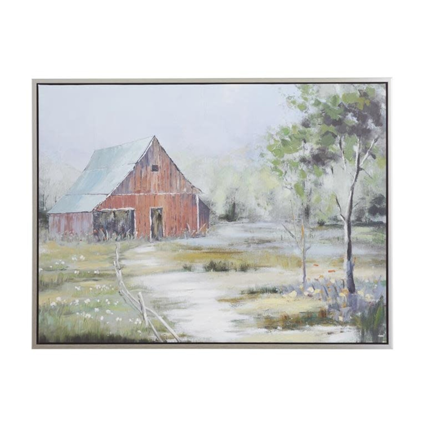 Canvas Landscape with Barn,  48" X 36"