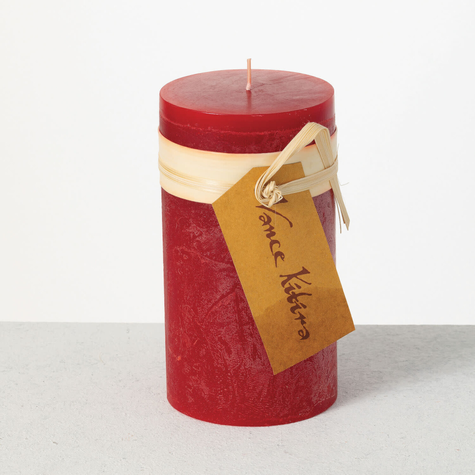 Timber Pillar Candle - Cranberry,  6"