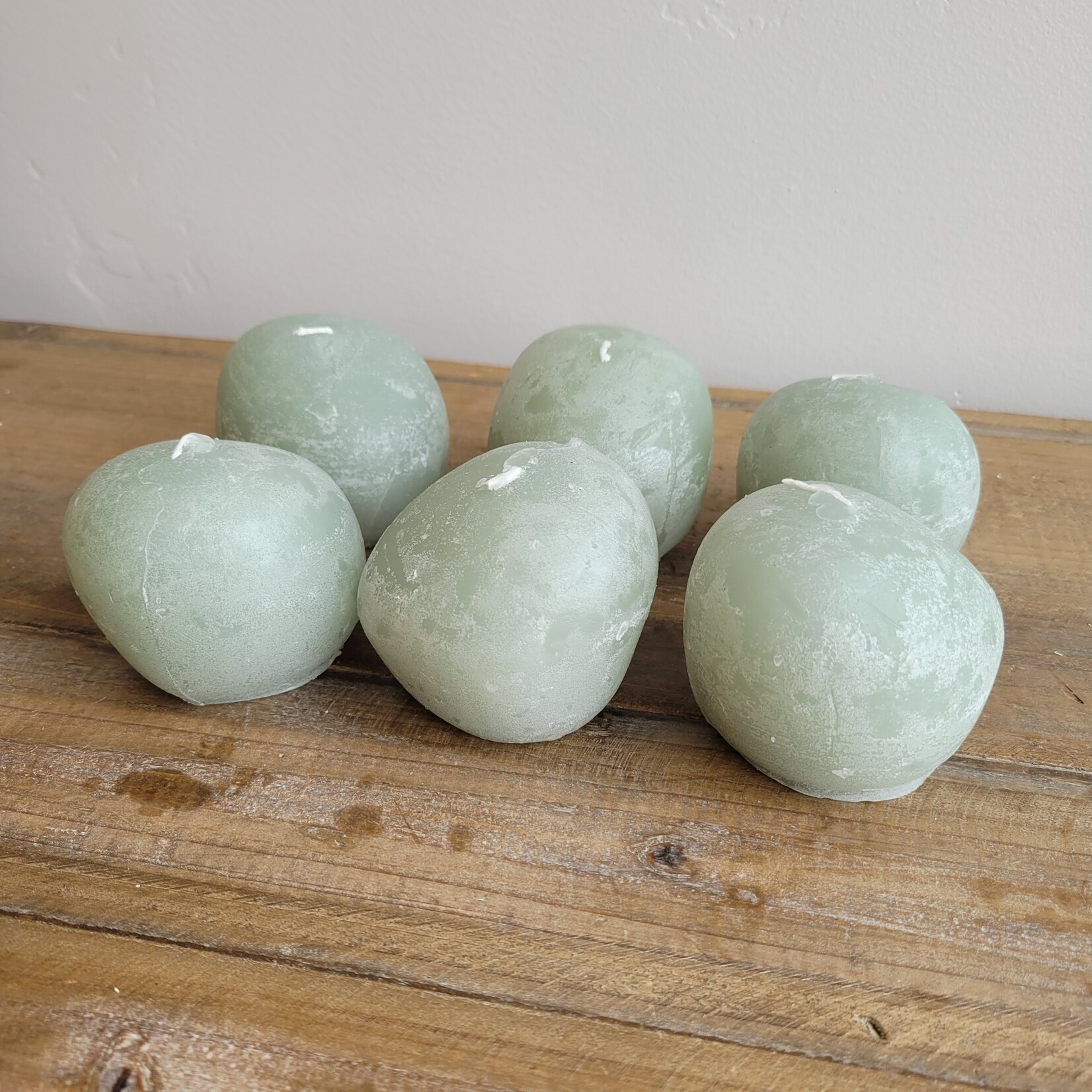 Unscented Stone Shaped Votive Candles, Set of 6