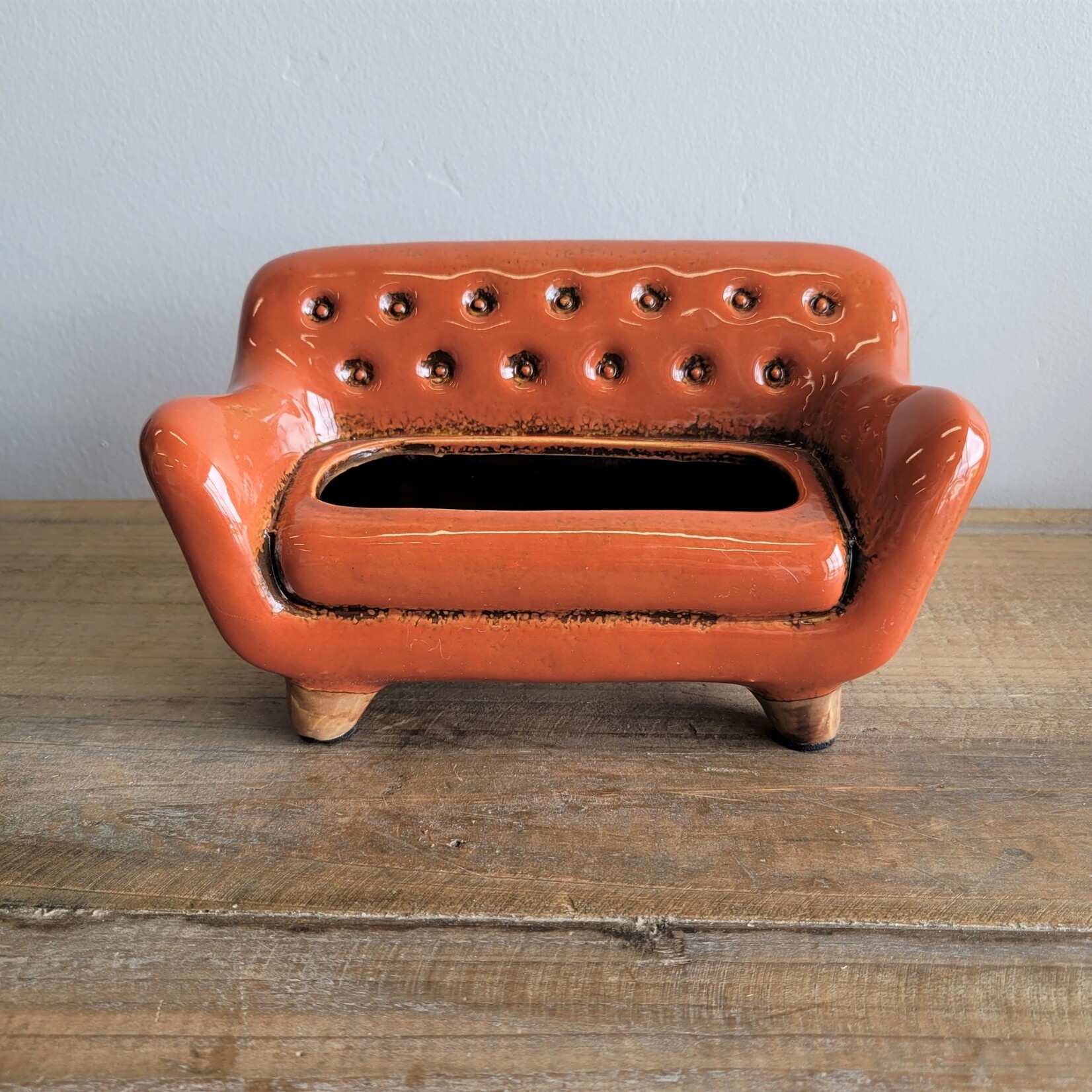 Orange Couch Planter, 7 x 5"