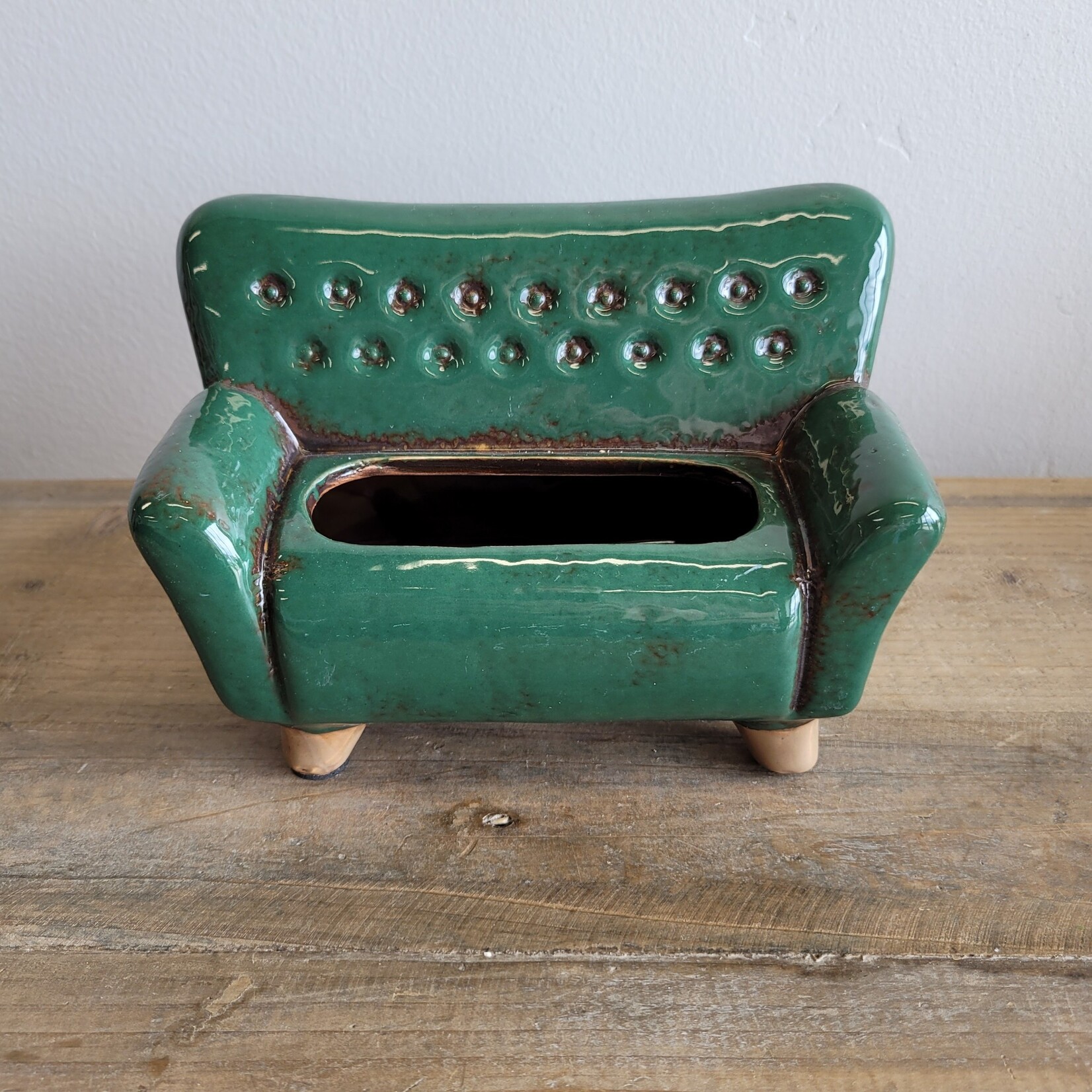 Green Couch Planter, 7 x 5"
