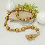 Wood Beads Garland w/Tassel