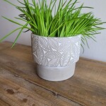 Neutral Beech Leaf Pattern Planter