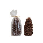 Uncented Brown Pinecone Candle, 6"