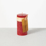 Timber Pillar Candle - Cranberry,  4 x 2"
