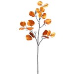 Orange Metallic Eucalyptus Leaf Spray,  33"