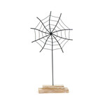 Metal Spider Web On Stand, 15"