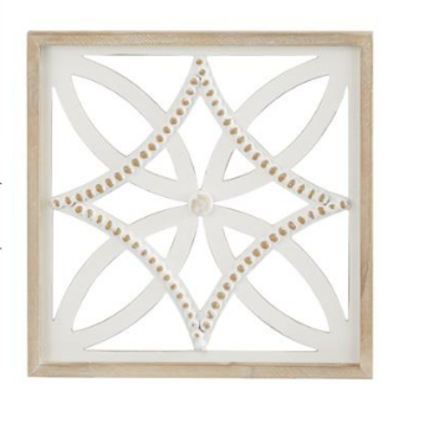 White Washed Beaded Wall Art