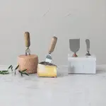 Mango Wood Cheeses Holders W/ Marble Stand