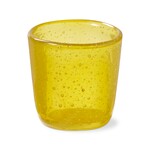 Yellow Blown Glass Tea Light Holder