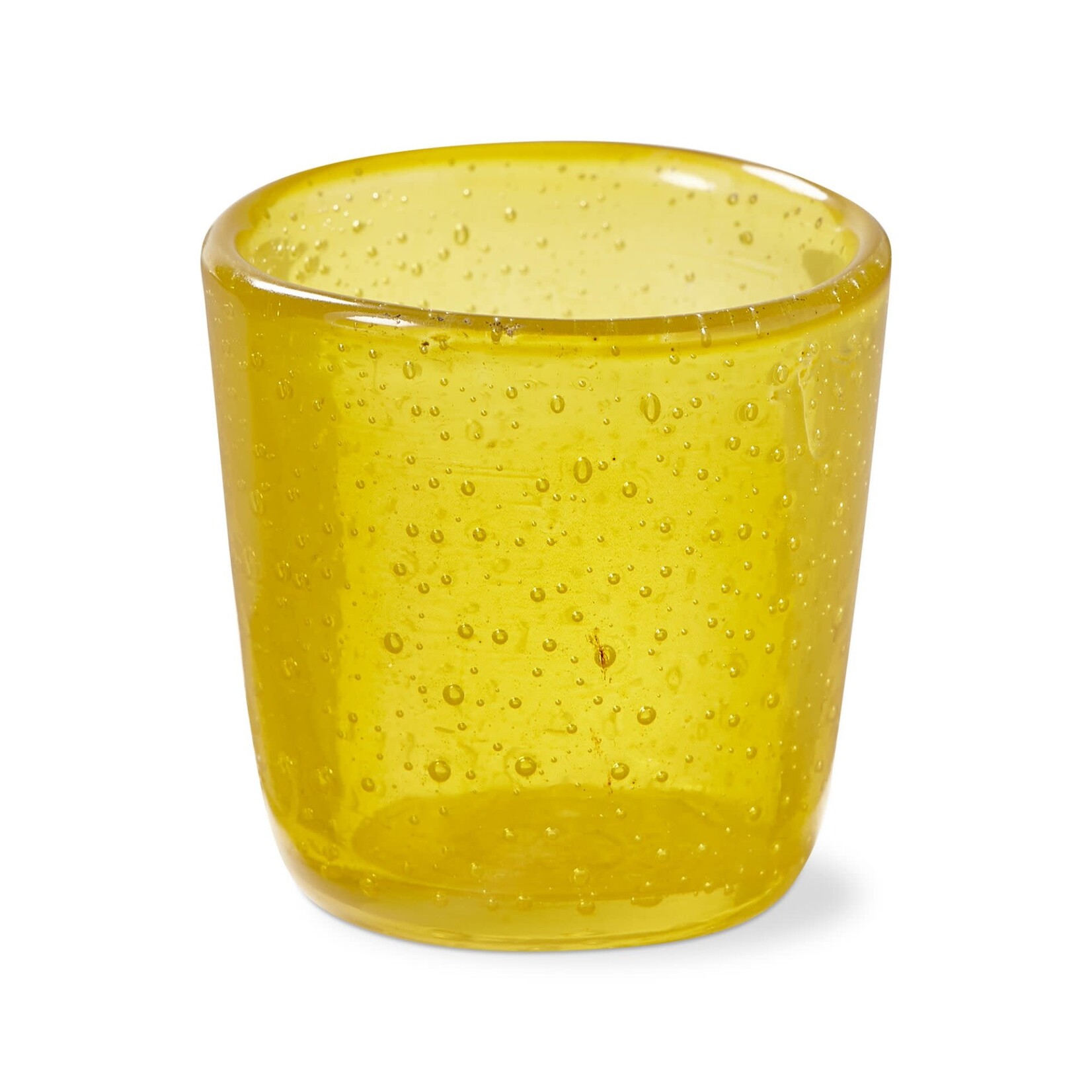 Yellow Blown Glass Tea Light Holder