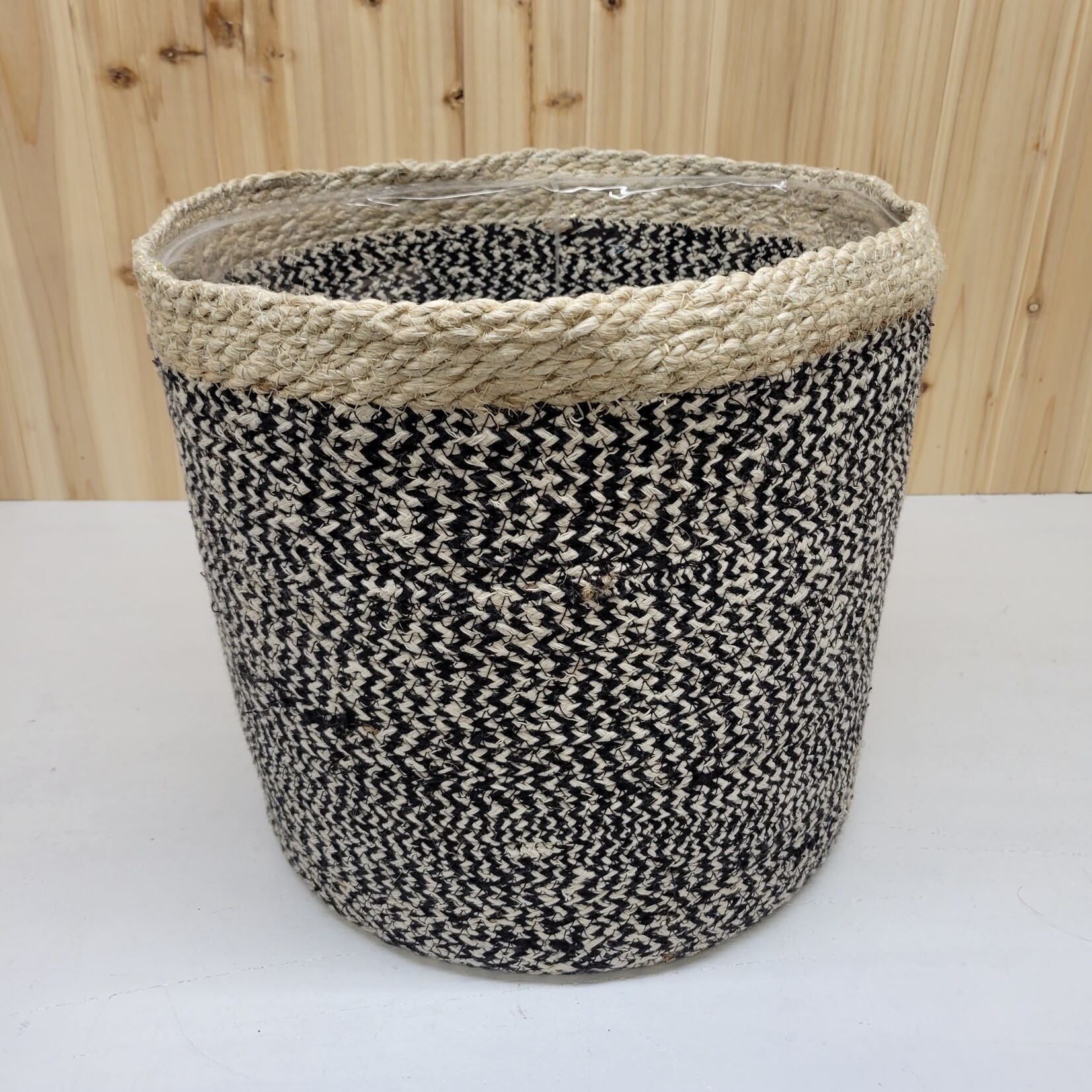 Ivory/Black Woven Potcover