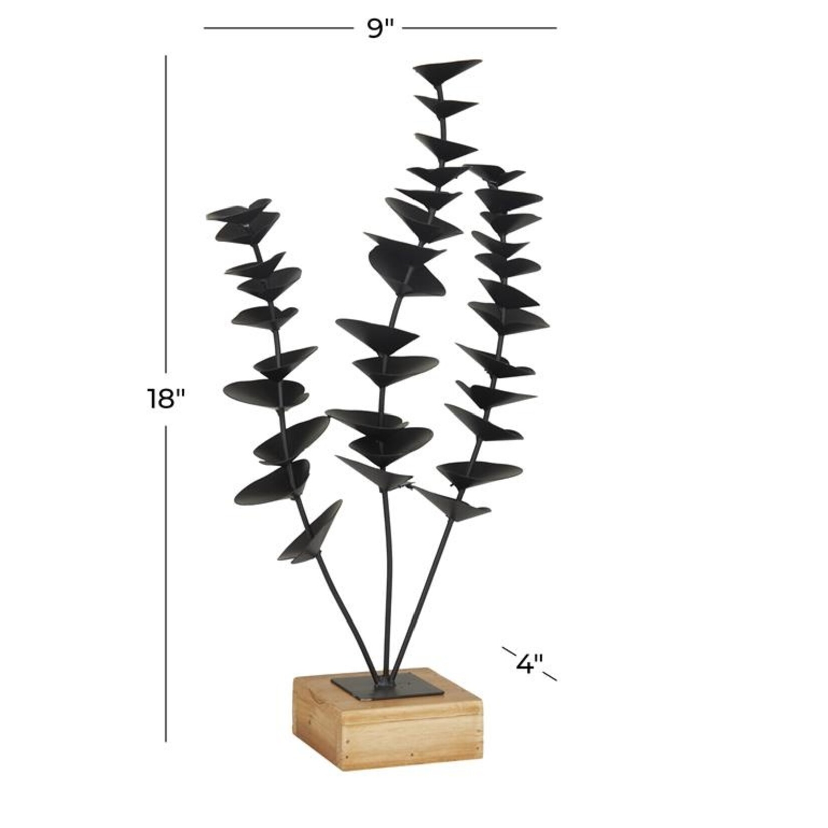 Wood & Metal Botanical Sculpture