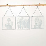 5" Hanging Glass Ornaments, Assorted Styles