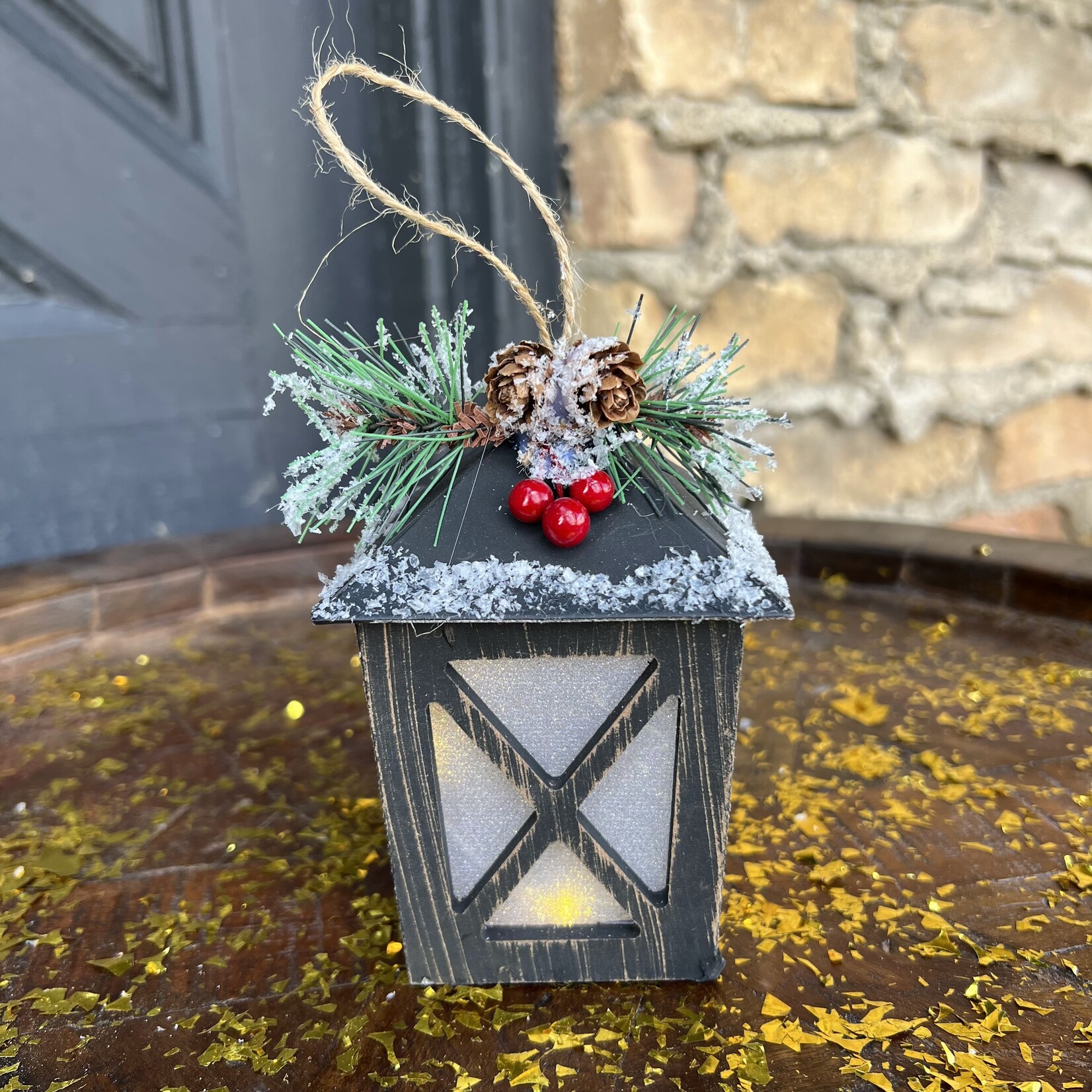 6"  Lighted Lantern Ornaments, Assorted Colors