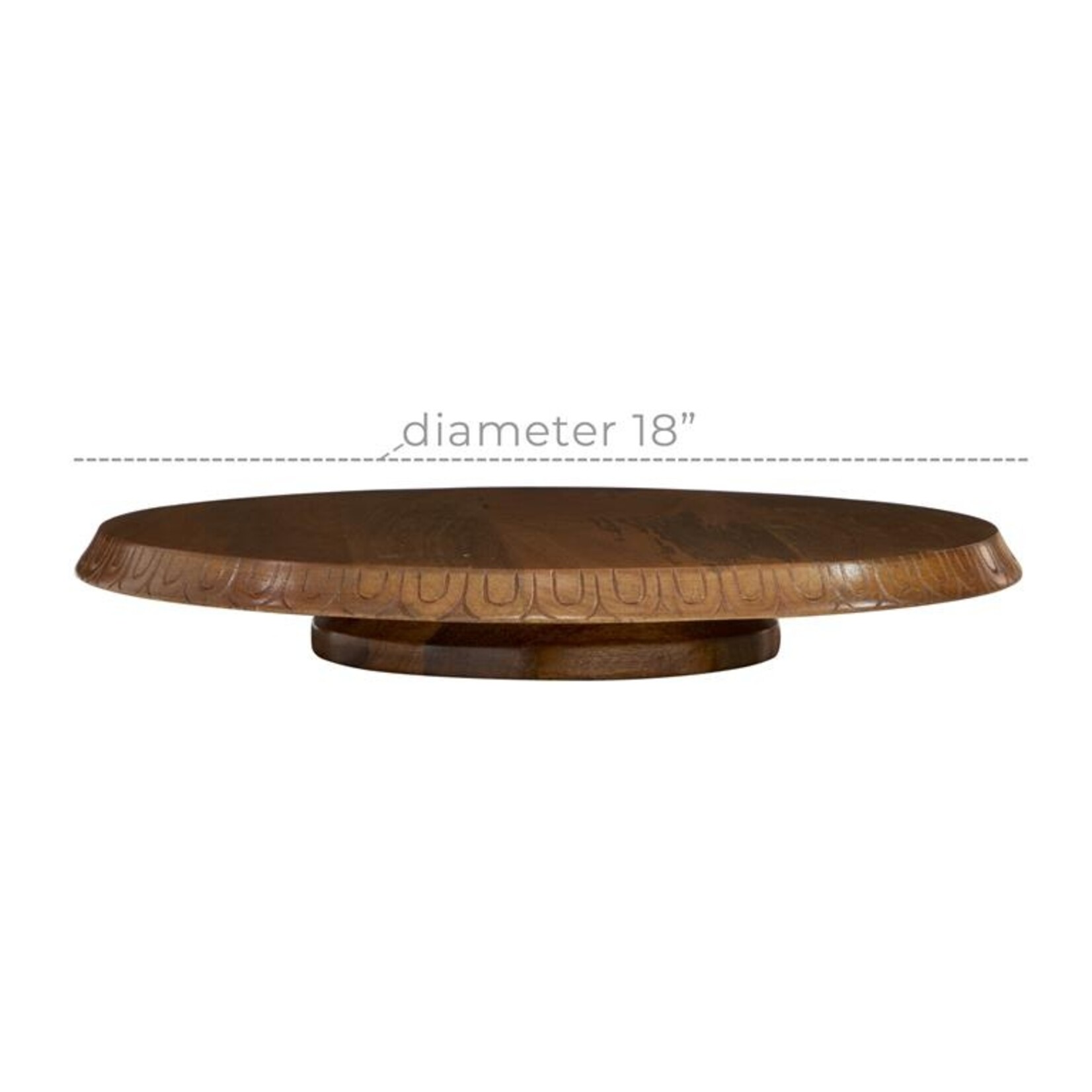 Wood Floral  Lazy Susan, 18"