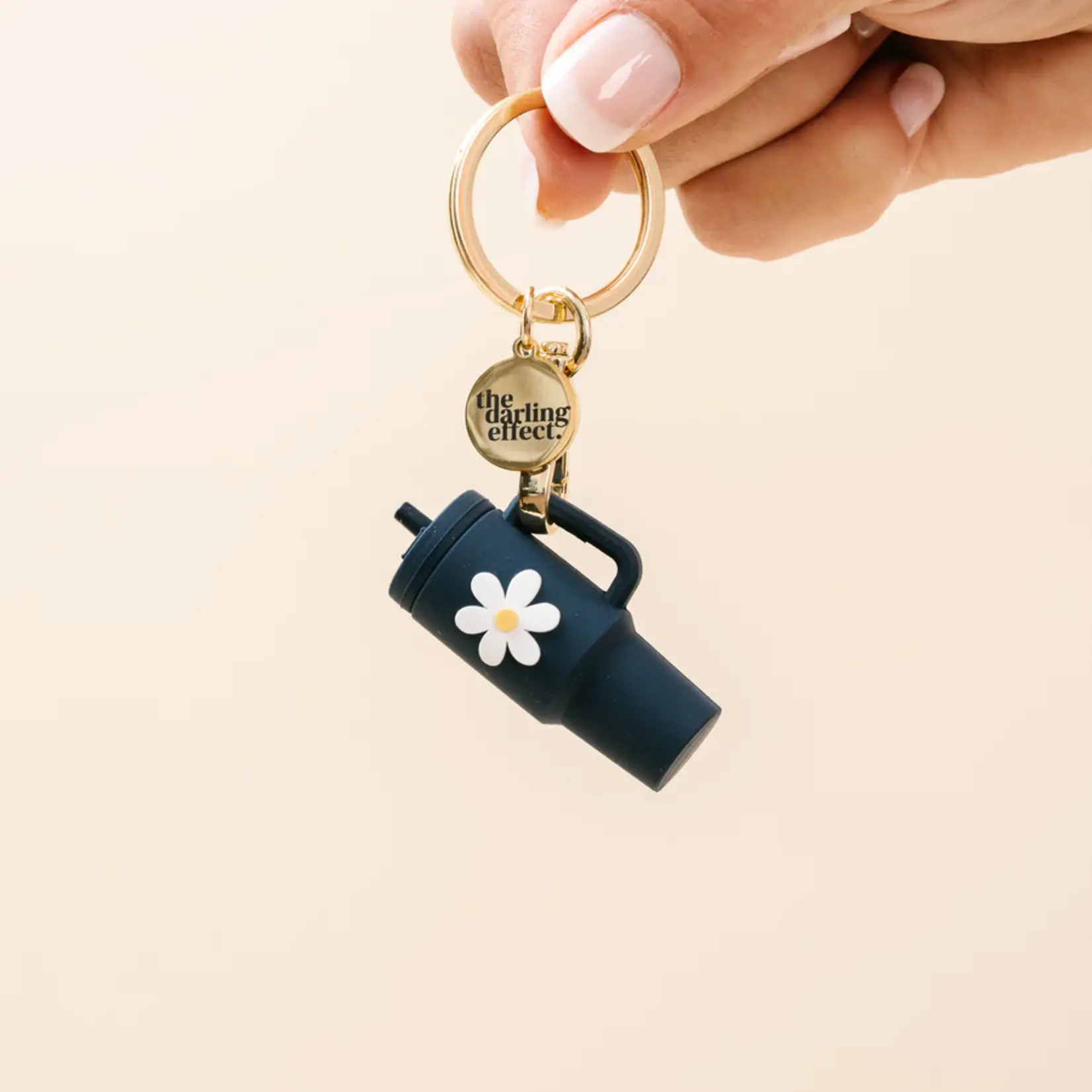 Tiny Tumbler Keychain, Navy