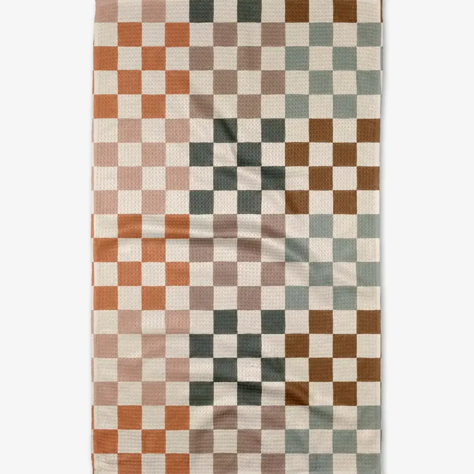 Geometry House Autumn Checkers Tea Towel