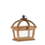 Wood & Glass Lantern, 11"