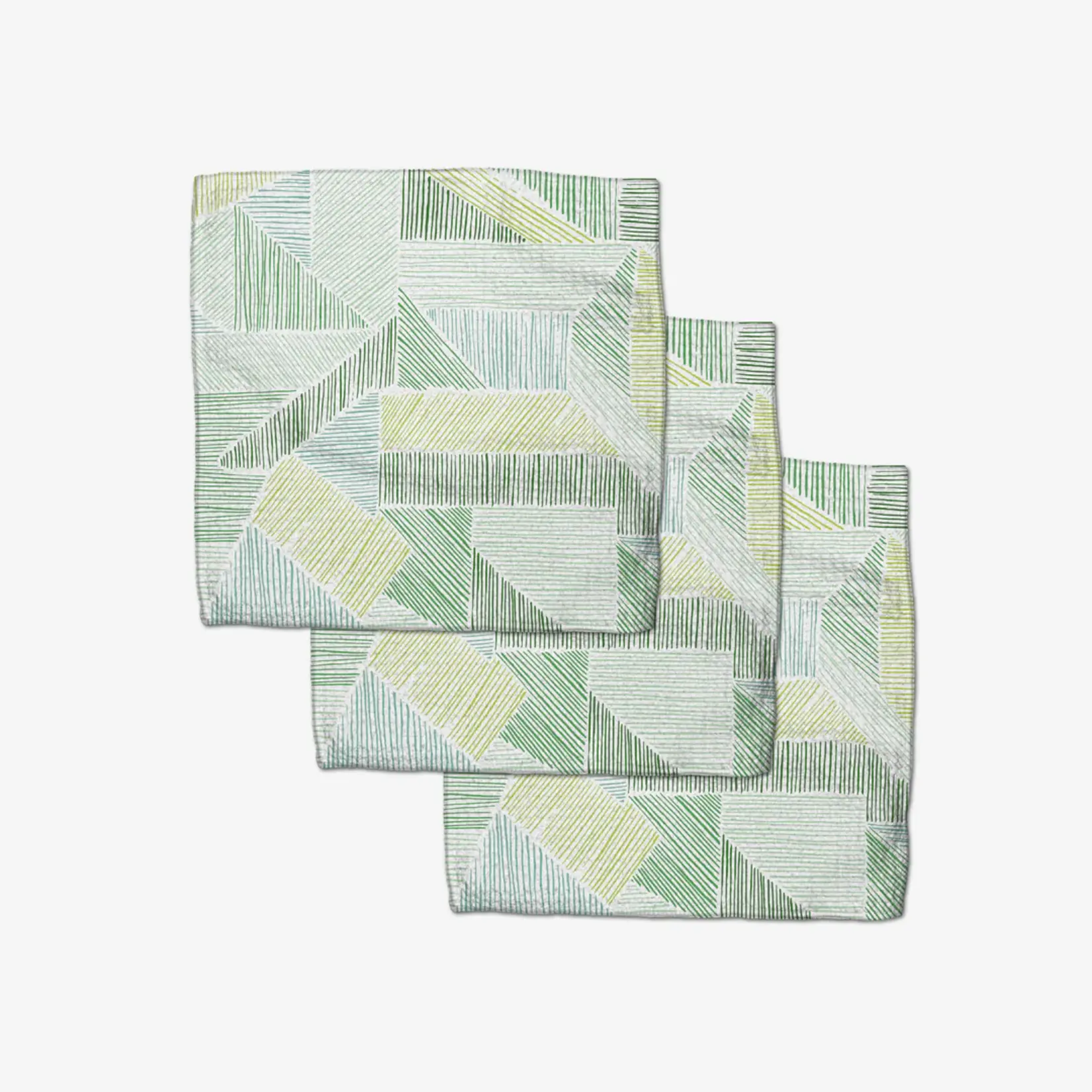 Geometry House Green Kites Dish Cloths, Set Of 3 - Rod Works