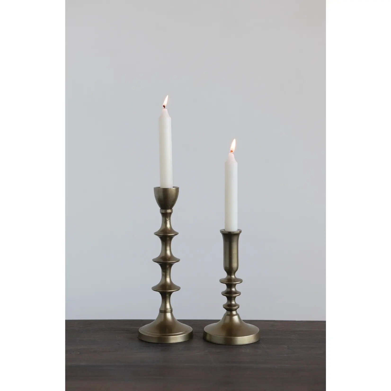 Antique Gold Candleholder, 10"