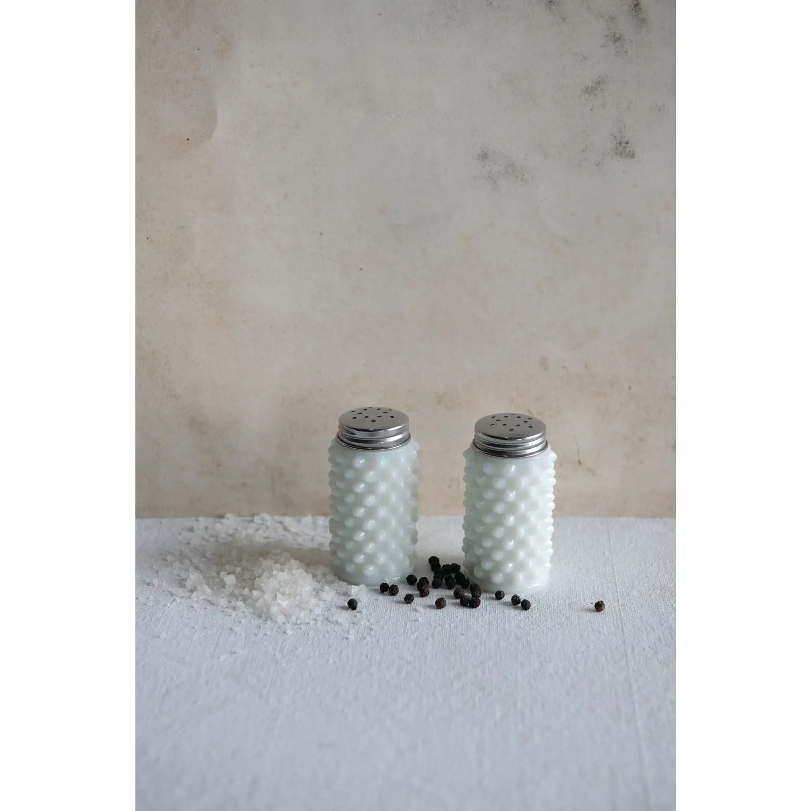 Milk Glass Salt & Pepper Shaker Set