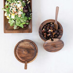 Acacia Wood Bowl w/ Lid & Spoon