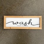 "Wash Your Hands" Laser Cut Sign