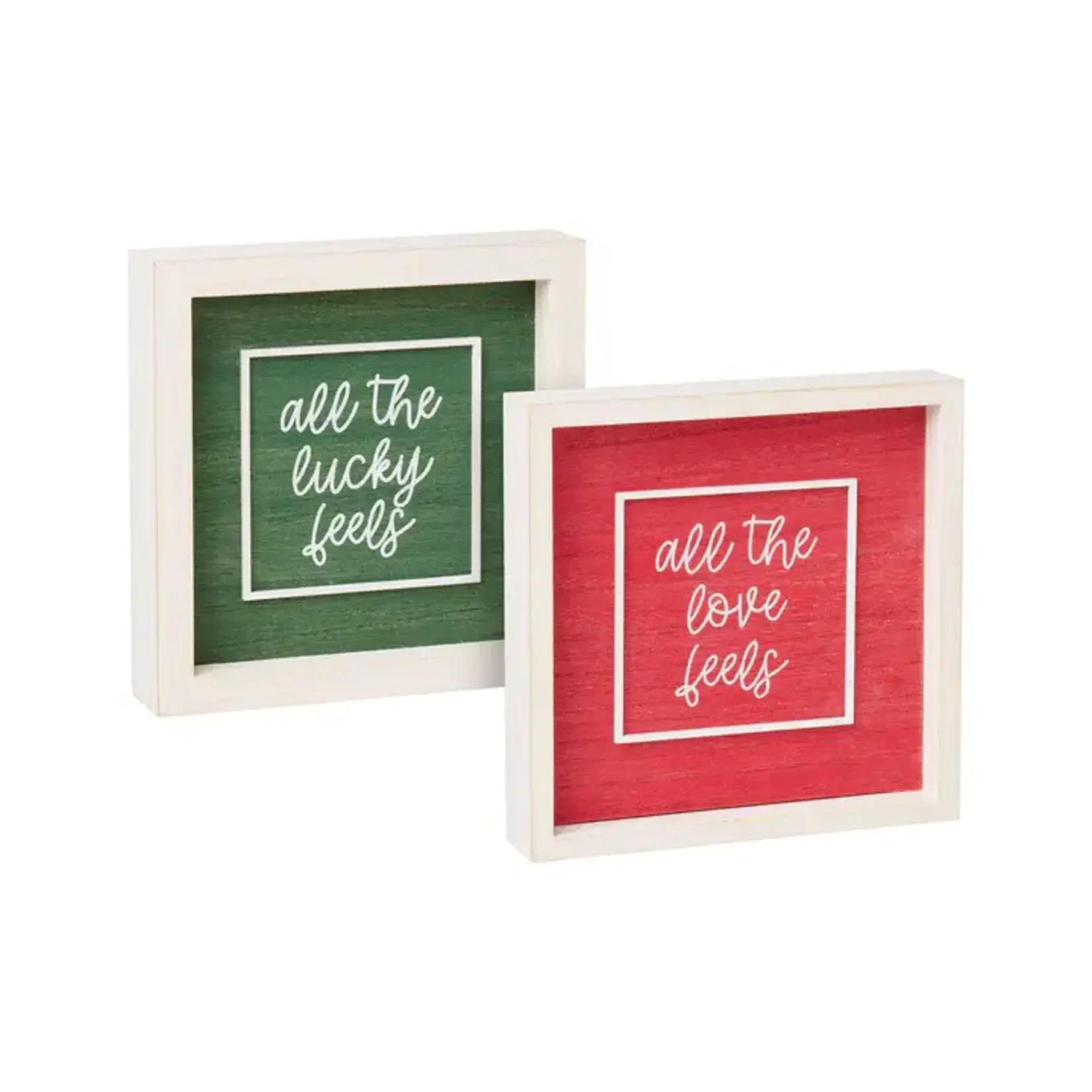 St. Patty 2024 All The Feels Reversible Sign,  7"