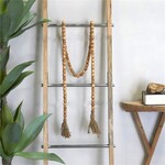 Natural Wood Beads w/ Tassel Ends, 80"