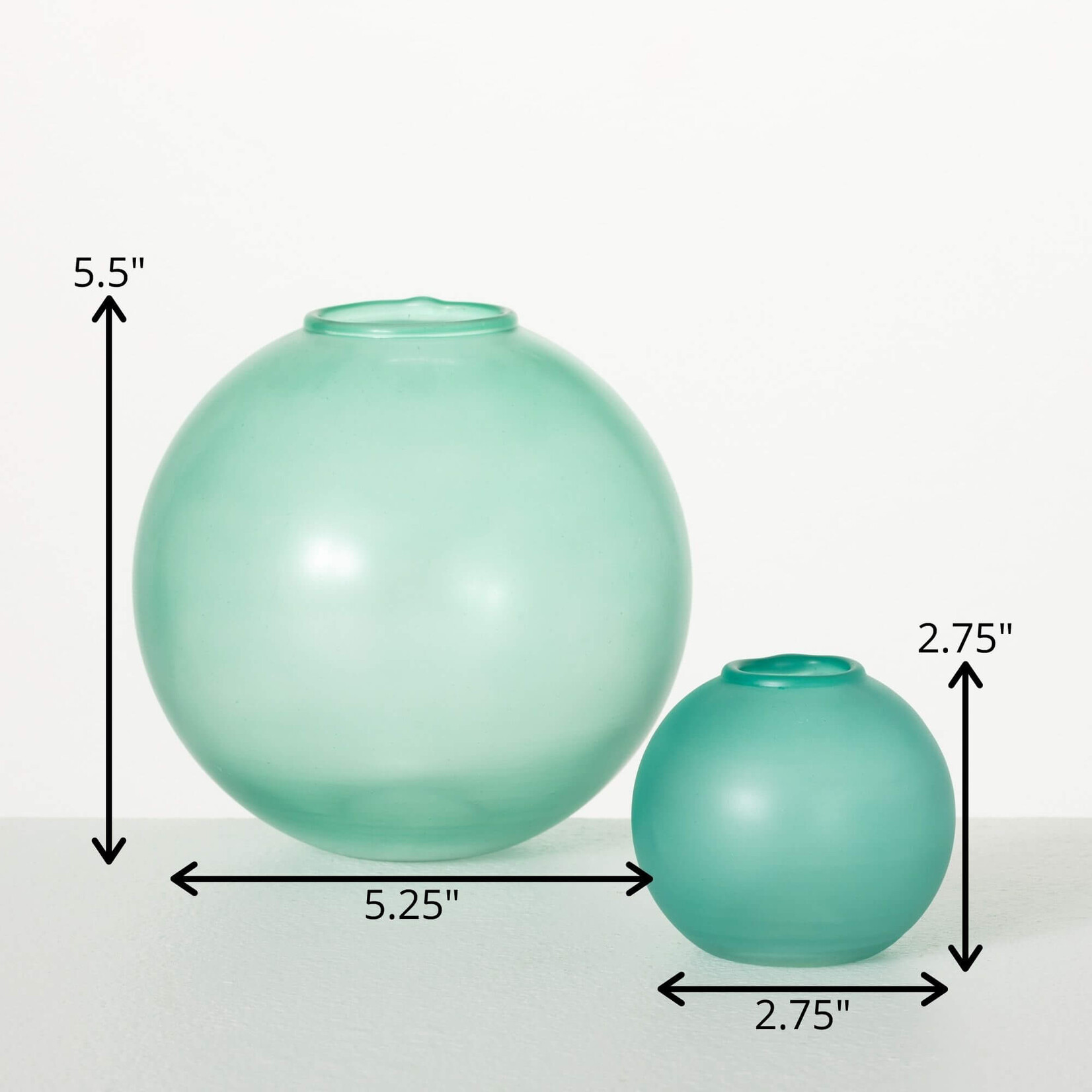 Round Glass Vase, 3"
