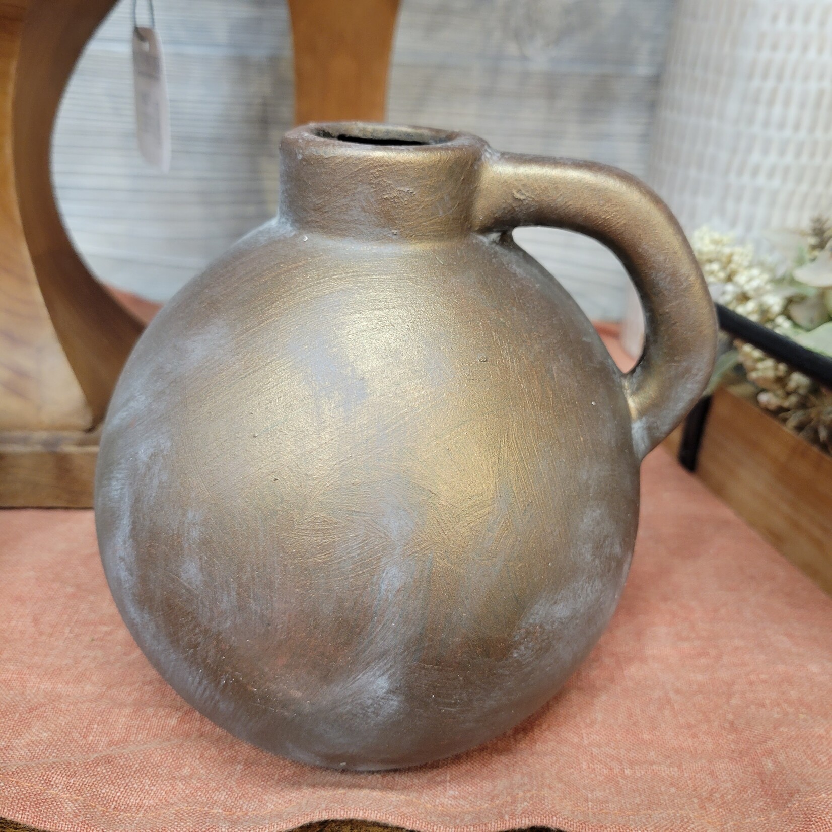 Ceramic Round Vase, 6"