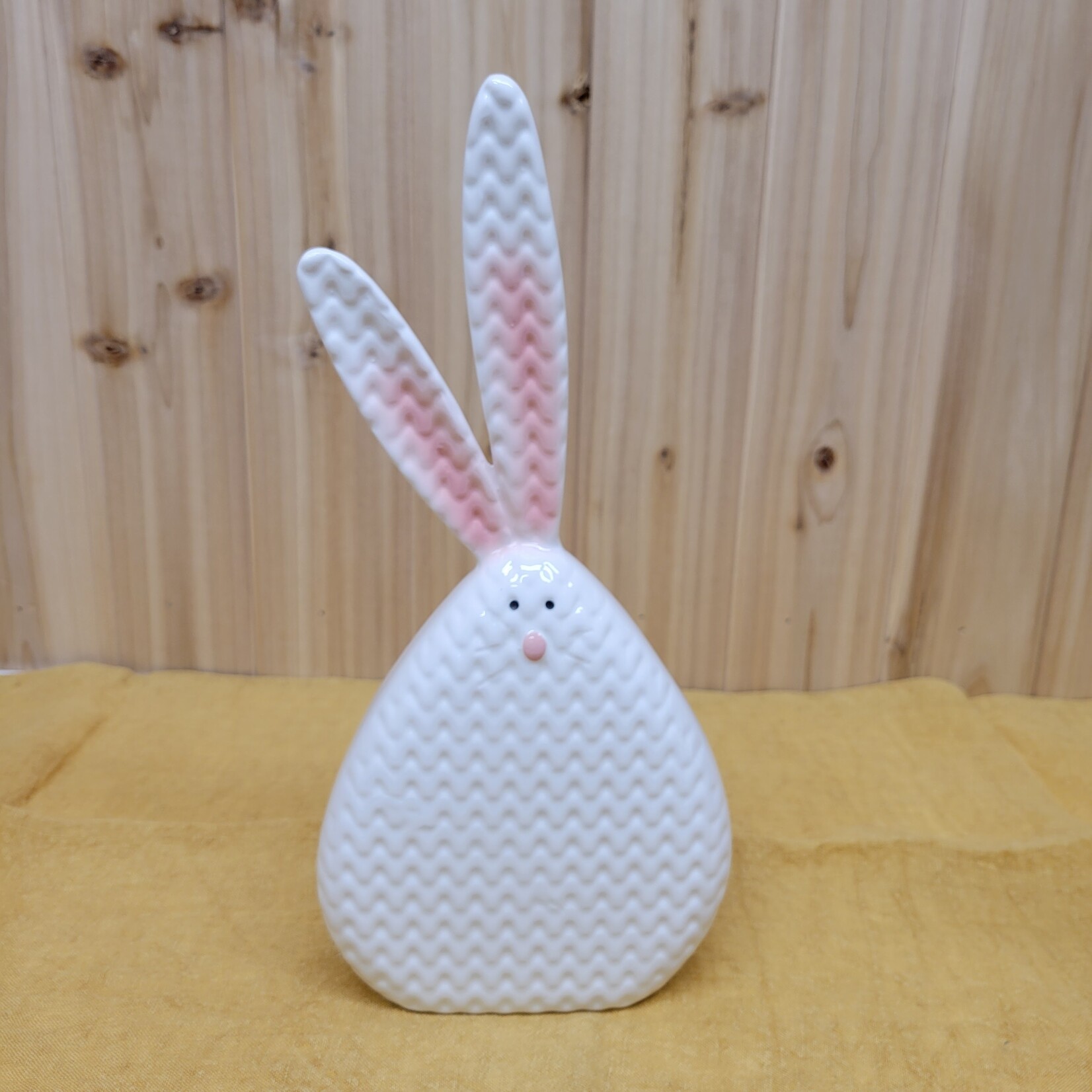 Easter 2024 Ceramic Woven Texture Pom-Pom Bunny