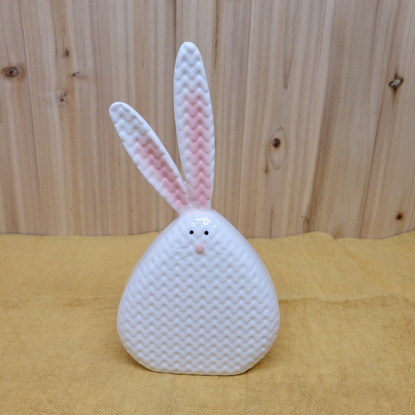 Easter 2024 Ceramic Woven Texture Pom-Pom Bunny
