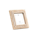 Natural Wood Scallop Photo Frame,  4 x 4"