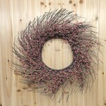 16" Pip Berry Twig Wreath, Mauve